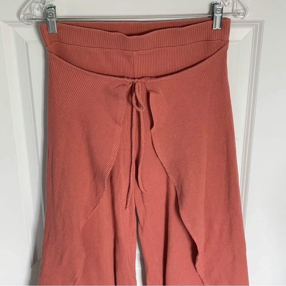 Free People Beach Saturday night ribbed knit wide leg Pants 47272 - Picture 3 of 11